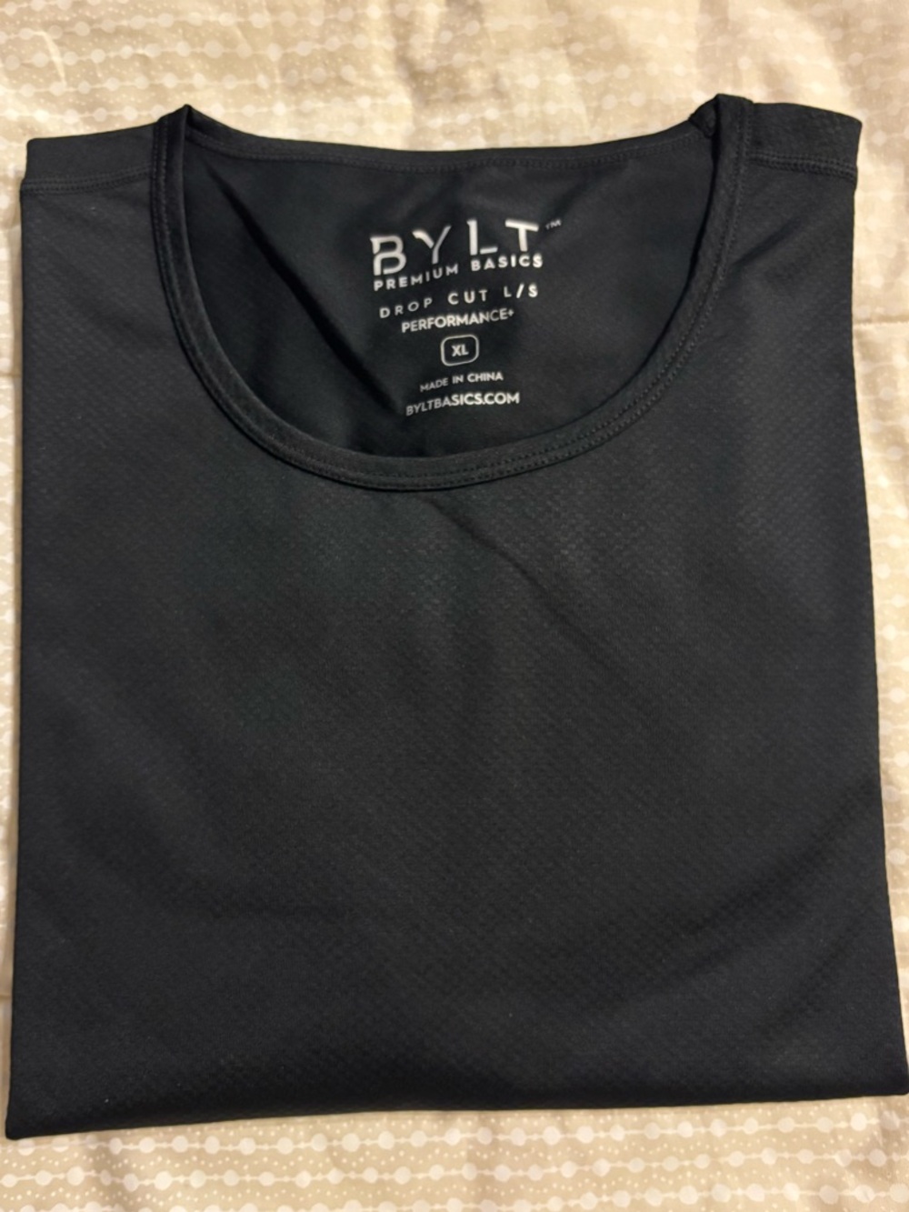 NWT BYLT Men's Lightweight Performance+ Drop-Cut Long Sleeve Shirt Size XL - Picture 4 of 8